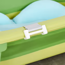 HOMCOM Baby Bath Tub for Toddler Foldable w/ Baby Cushion for 0-3 Years Green - Additional view 7