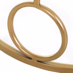 HOMCOM Set of 2 Gold Nesting Coffee Table, Side Tables W/ Tempered - Additional view 7