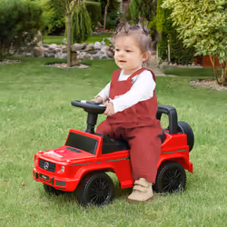 HOMCOM Benz G350 Kids Ride on Sliding Car w/ Under Seat Storage No Power Red