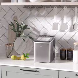 HOMCOM Ice Maker Machine Portable Counter Top Ice Cube Maker for Home Black