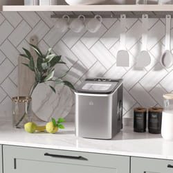 HOMCOM Ice Maker Machine Portable Counter Top Ice Cube Maker for Home Black