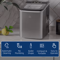 HOMCOM Ice Maker Machine Portable Counter Top Ice Cube Maker for Home Black - Additional view 6