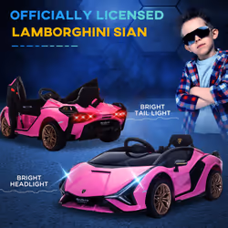 HOMCOM Lamborghini SIAN 12V Kids Electric Ride On Car Toy w/ Remote Control - Additional view 4
