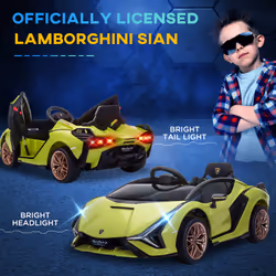 HOMCOM Lamborghini SIAN 12V Kids Electric Ride On Car Toy w/ Remote Control - Additional view 4