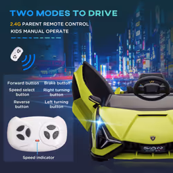 HOMCOM Lamborghini SIAN 12V Kids Electric Ride On Car Toy w/ Remote Control - Additional view 5