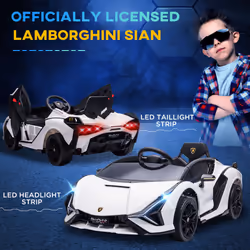 HOMCOM Lamborghini SIAN 12V Kids Electric Ride On Car Toy w/ Remote Control - Additional view 4