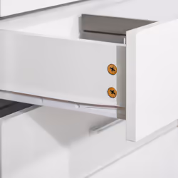 HOMCOM Storage Cabinet Vertical Drawer Chest of 4 w/ Metal Rails Anti-Tip - Additional view 6