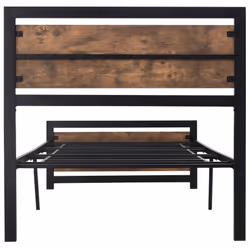 HOMCOM Single Size Metal Bed Frame w/ Headboard & Footboard - Additional view 6