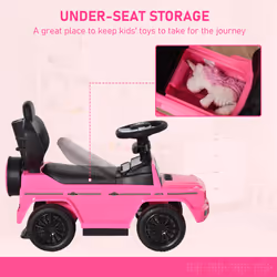 HOMCOM Kids Ride-on Push Car 3 in 1 Benz G350 Baby Floor Slider Walker, Pink - Additional view 4
