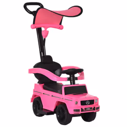 HOMCOM Kids Ride-on Push Car 3 in 1 Benz G350 Baby Floor Slider Walker, Pink - Additional view 8