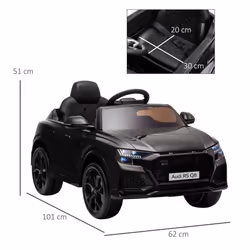 HOMCOM Audi RS Q8 6V Kids Electric Ride On Car Toy w/ Remote Control Black - Additional view 8