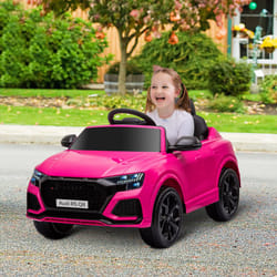 HOMCOM Audi RS Q8 6V Kids Electric Ride On Car Toy w/ Remote Control Pink