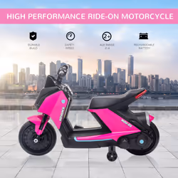 HOMCOM 6V Kids Electric Pedal Motorcycle Ride-On Toy Battery Powered Motorbike