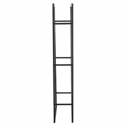 HOMCOM 150cm Metal Firewood Log Holder Rack Elevated Design, Base Side Rails - Additional view 4