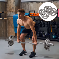 HOMCOM 2" Olympic Weight Plates Sets w/ 2 x 5kg, 2 x 2.5kg for StrengthTraining