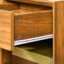HOMCOM Bedside Table Storage Organizer Side Table with Drawer and Shelf Bedroom - Additional view 6