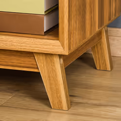 HOMCOM Bedside Table Storage Organizer Side Table with Drawer and Shelf Bedroom - Additional view 7