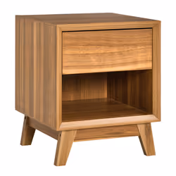 HOMCOM Bedside Table Storage Organizer Side Table with Drawer and Shelf Bedroom - Additional view 8
