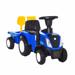 HOMCOM Ride On Tractor Toddler Walker Foot To Floor Slider 12-36 Months Blue