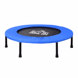 HOMCOM Î¦91cm Fitness Trampoline Exercise, Max Load 100 KG, Blue Black