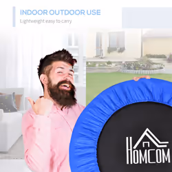 HOMCOM Î¦91cm Fitness Trampoline Exercise, Max Load 100 KG, Blue Black - Additional view 5