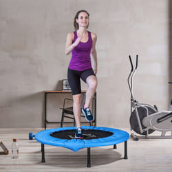 HOMCOM Dia. 101cm Fitness Trampoline Exercise, Max Load 100 KG, Blue Black