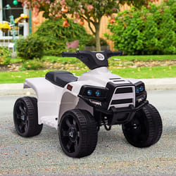 HOMCOM 6 V Kids Ride on Cars Electric ATV for 18-36 months Toddlers White+Black