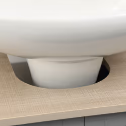 kleankin Bathroom Under Sink Cabinet with Adjustable Shelf, White, Grey - Additional view 5
