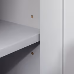 kleankin Bathroom Under Sink Cabinet with Adjustable Shelf, White, Grey - Additional view 7