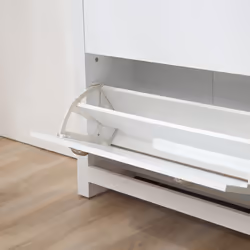 HOMCOM 2 Drawer Shoe Cabinet Narrow Shoe Cupboard with Flip Doors - Additional view 8