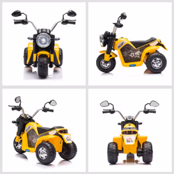 HOMCOM Kids 6V Electric Motorcycle Ride-On Toy Battery 18 - 36 Months Yellow - Additional view 6