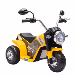 HOMCOM Kids 6V Electric Motorcycle Ride-On Toy Battery 18 - 36 Months Yellow - Additional view 8