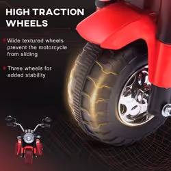 HOMCOM Kids 6V Electric Motorcycle Ride-On Toy Battery 18 - 36 Months Red - Additional view 5