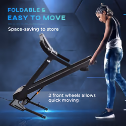 HOMCOM Folding 12km/h Electric Treadmill Running Machine w/ Incline LED Display - Additional view 4