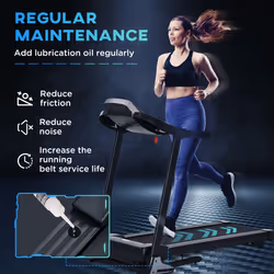 HOMCOM Folding 12km/h Electric Treadmill Running Machine w/ Incline LED Display - Additional view 7