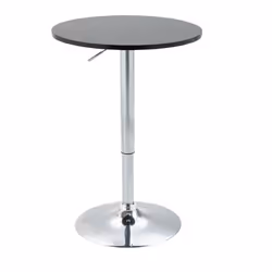 HOMCOM Round Height Adjustable Bar Table Counter Pub Desk Metal Base