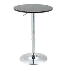 HOMCOM Round Height Adjustable Bar Table Counter Pub Desk Metal Base