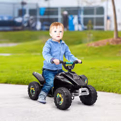 HOMCOM 6V Kids Electric Ride on Car for 18-36 Months Toddlers Black