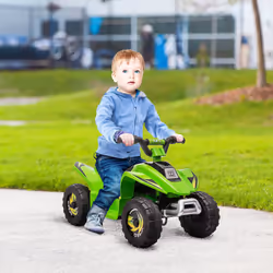 HOMCOM 6V Kids Electric Ride on Car for 18-36 Months Toddlers Green