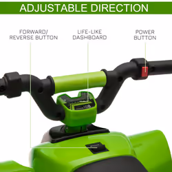 HOMCOM 6V Kids Electric Ride on Car for 18-36 Months Toddlers Green