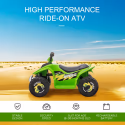 HOMCOM 6V Kids Electric Ride on Car for 18-36 Months Toddlers Green - Additional view 7
