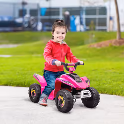 HOMCOM 6V Kids Electric Ride on Car for 18-36 Months Toddlers Pink