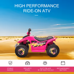 HOMCOM 6V Kids Electric Ride on Car for 18-36 Months Toddlers Pink - Additional view 7