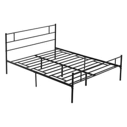 HOMCOM King Metal Bed Frame w/ Headboard and Footboard, Underbed