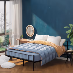 HOMCOM King Metal Bed Frame w/ Headboard and Footboard, Underbed