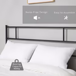 HOMCOM King Metal Bed Frame w/ Headboard and Footboard, Underbed - Additional view 5
