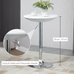 HOMCOM Painted Top Bistro Pub Table Adjustable Swivel Counter Home - Additional view 4