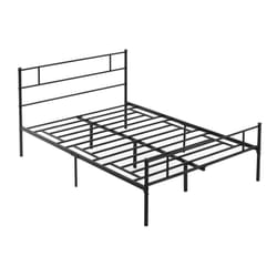 HOMCOM Double Metal Bed Frame w/ Headboard & Footboard, Underbed