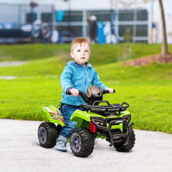 HOMCOM 6V Kids Electric Ride on Car Toddler Quad Bike ATV for 18-36 month Green
