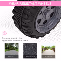 HOMCOM 6V Kids Electric Ride on Car Toddler Quad Bike ATV for 18-36 month Pink - Additional view 5
